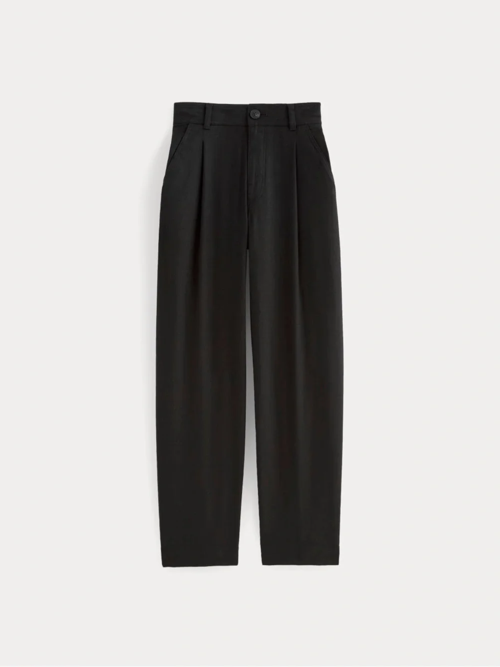 Everlane The Everywhere Pant Stretch Linen Black Barrel Leg Size 4 NWT Pleated